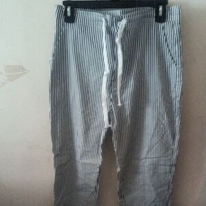 Women's Striped Black and White Pants